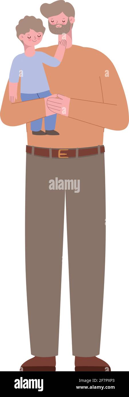 padre con hijo Ilustración del Vector
