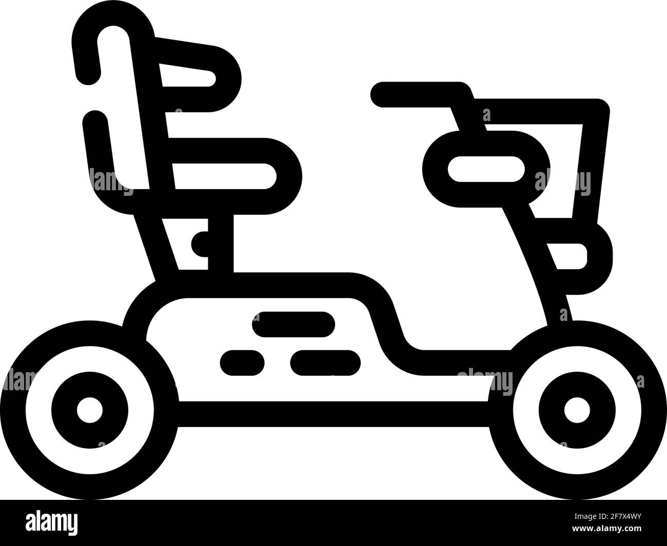 scooter eléctrico para personas con discapacidad icono de la línea