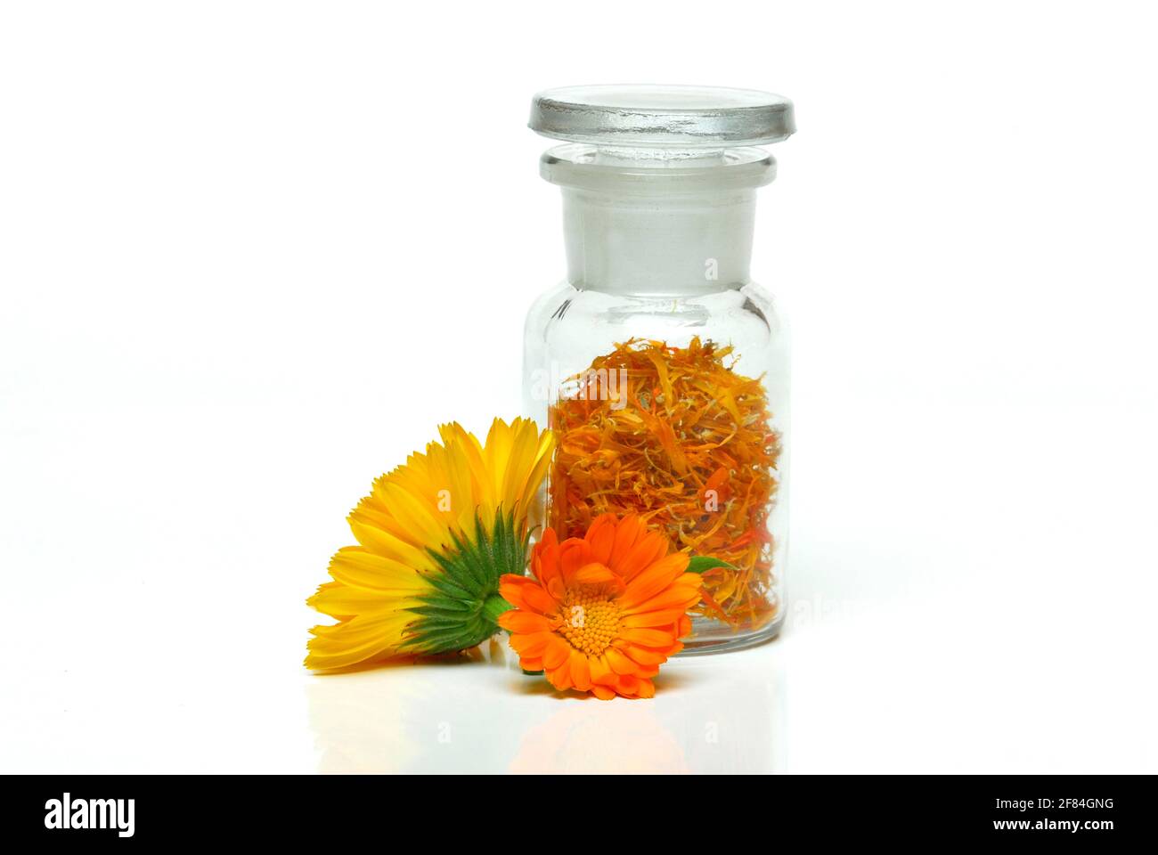 Pétalos de Marigoldsdried en viales (Calendula officinalis) , té, té de  ala-flor Fotografía de stock - Alamy