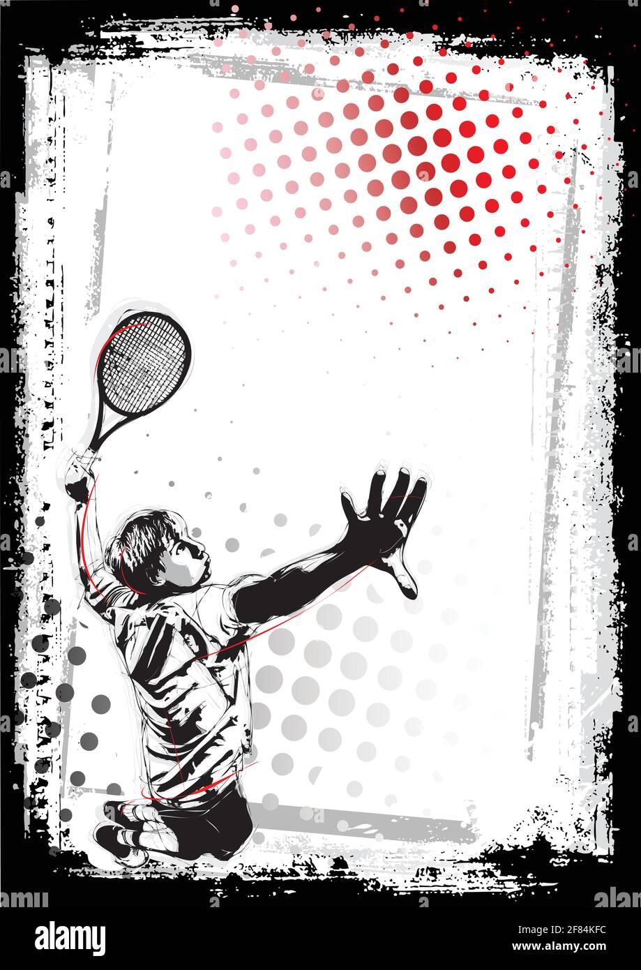 fondo de póster de tenis Ilustración del Vector