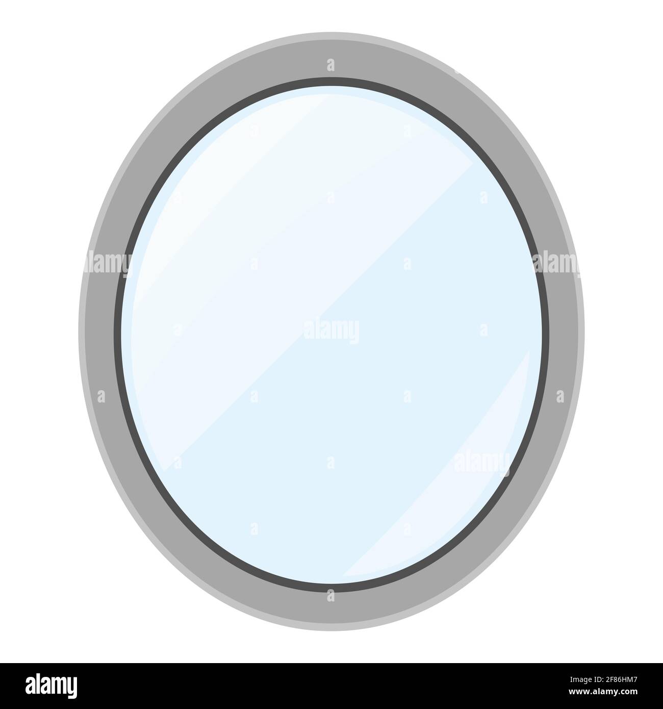Espejo oval de objeto de ilustración vectorial de dibujos animados Imagen  Vector de stock - Alamy