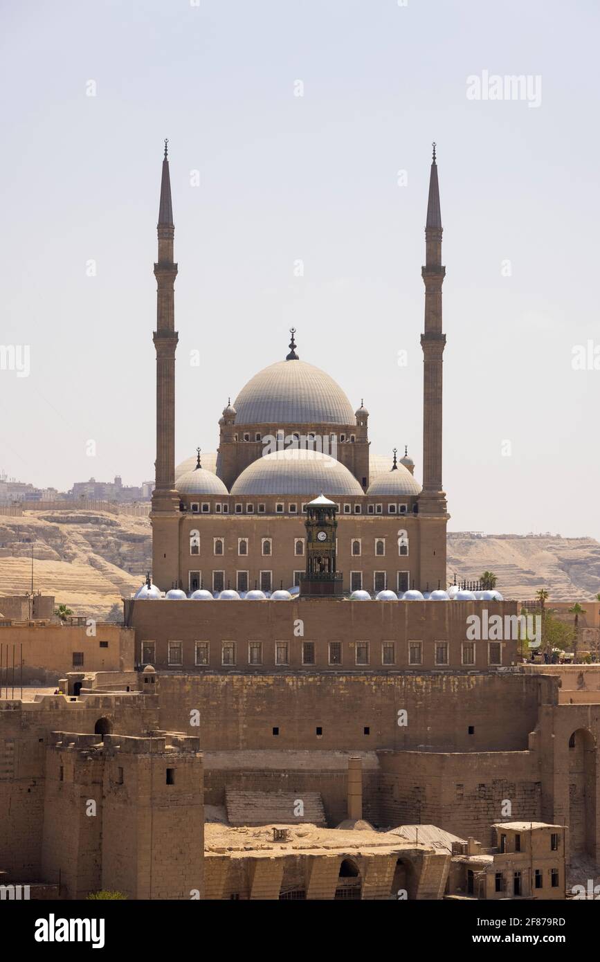 Mezquita de Muhammad Ali, la Ciudadela, El Cairo, Egipto Foto de stock