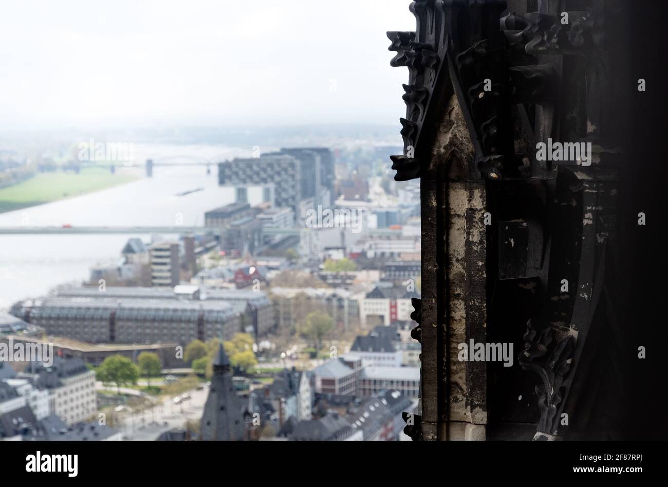 Vista desde la Catedral de Colonia Foto de stock