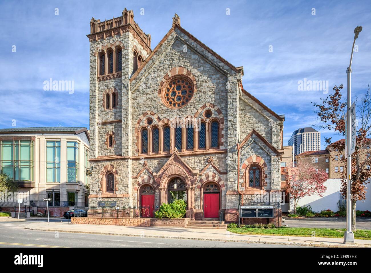 Primera Iglesia Presbiteriana, 136 Capitol Avenue Foto de stock
