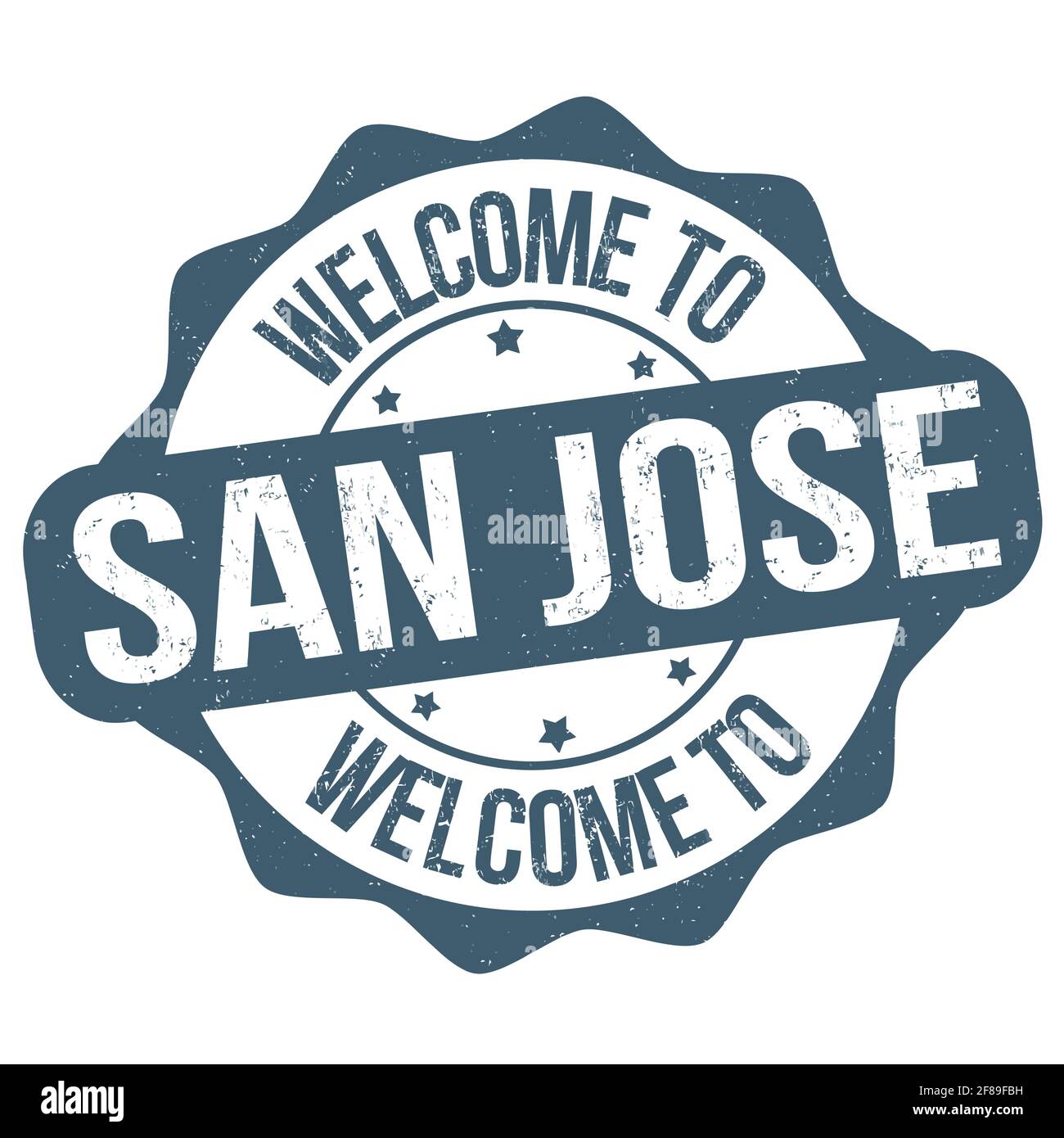 Bienvenido a San José grunge sello de goma sobre fondo blanco, ilustración vectorial Ilustración del Vector