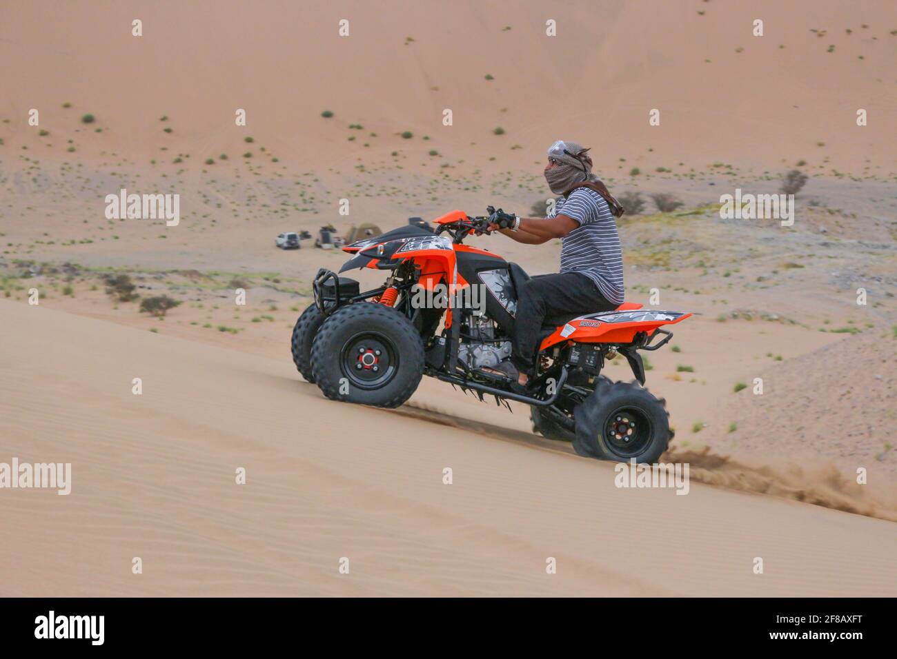 quad en el desierto Foto de stock