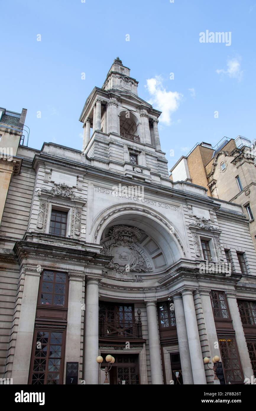 Tercera Iglesia de Cristo Científico en Londres Mayfair, W1, Reino Unido Foto de stock