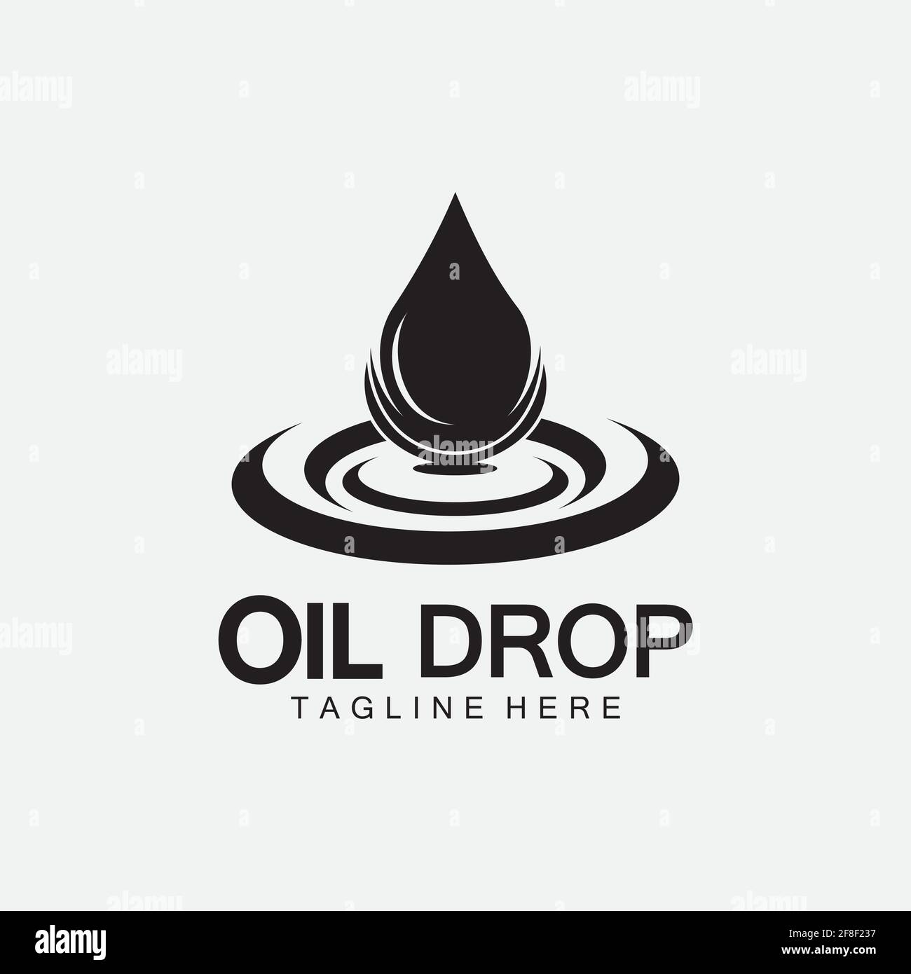 Plantilla de diseño de ilustración vectorial del logotipo de OIL DROP, plantilla vectorial de inspiración de diseño para el logotipo de la empresa industrial Ilustración del Vector