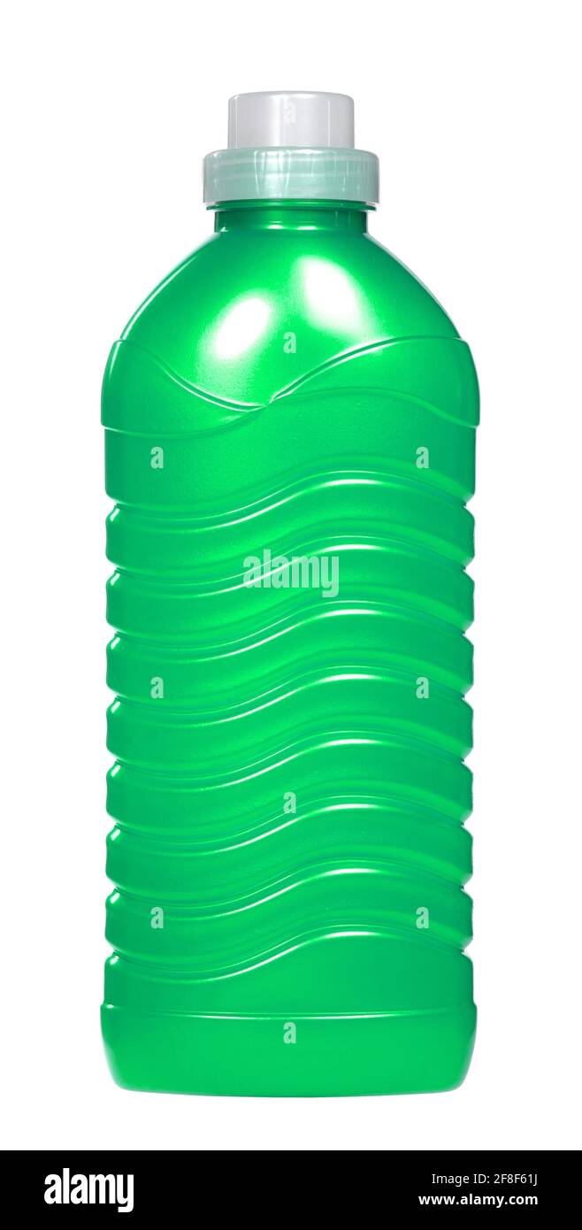 Botella de detergente, jabón líquido verde para lavar textiles, aislado  sobre blanco Fotografía de stock - Alamy