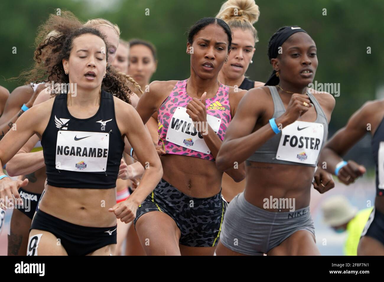 Vista general del estadio de atletismo del complejo deportivo Ansin, sábado 10 de abril de 2021, en Miramar, Florida Foto de stock