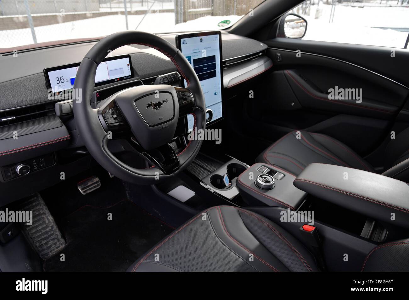 Ford Mustang Mach E Interior Foto Anders Wiklund Tt Codigo Fotografia De Stock Alamy