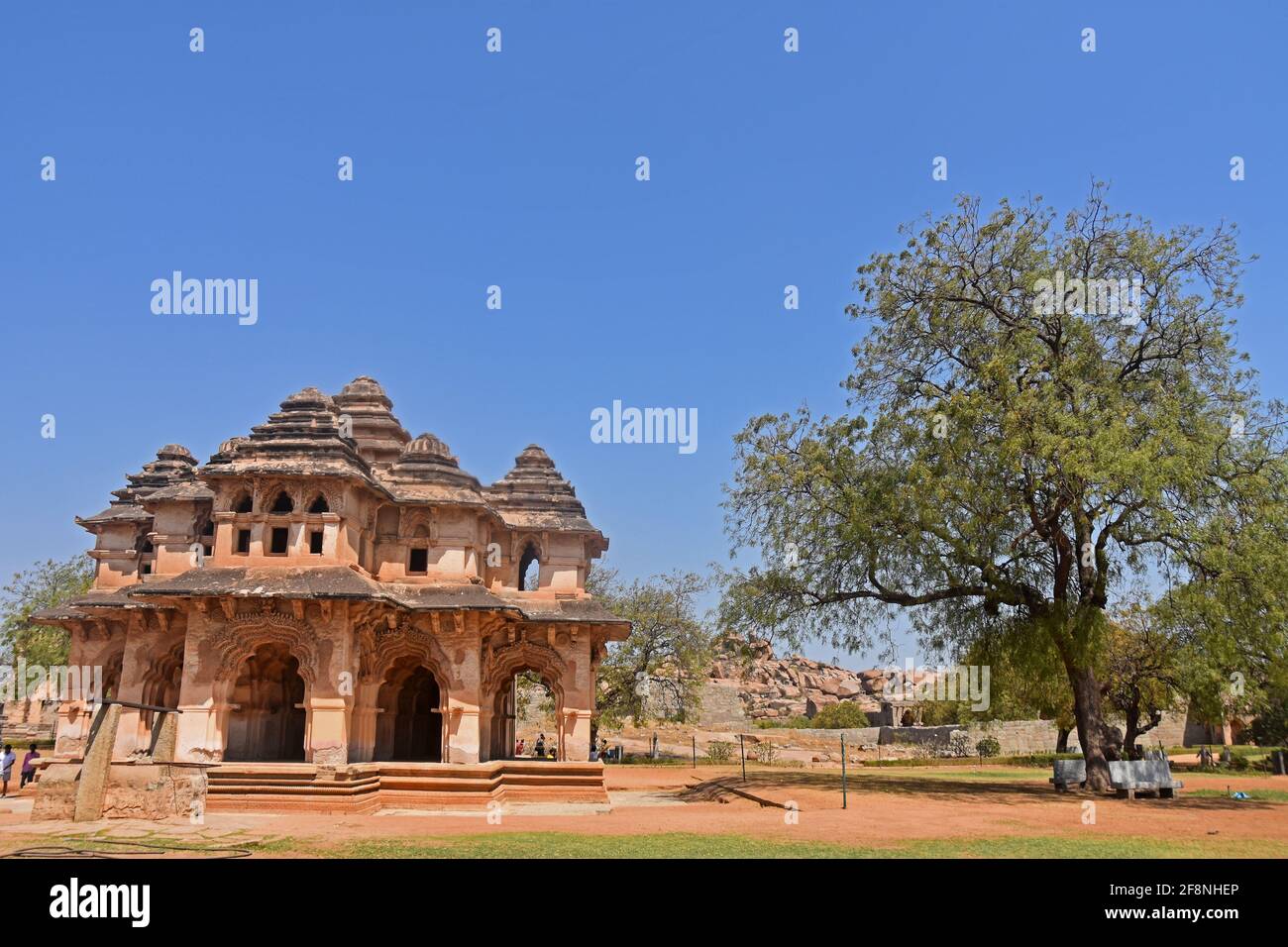 Lotus Mahal Royal Centre Hampi, Karnataka, India Foto de stock