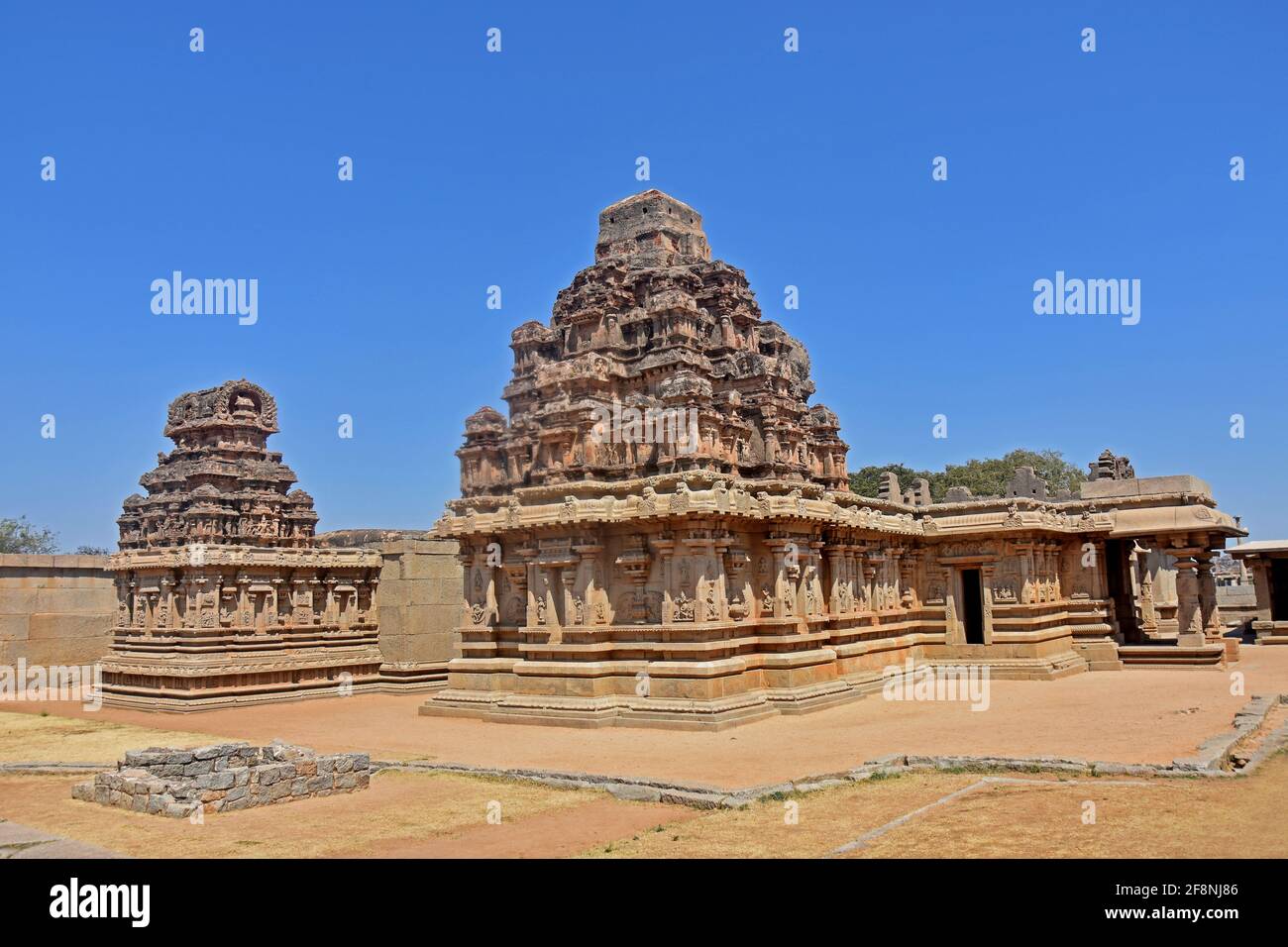 Hazara Rama Templo mong las ruinas de Hampi del siglo 14th Imperio Vijayanagara en Hampi, Karnataka, India Patrimonio de la Humanidad de la Unesco Foto de stock