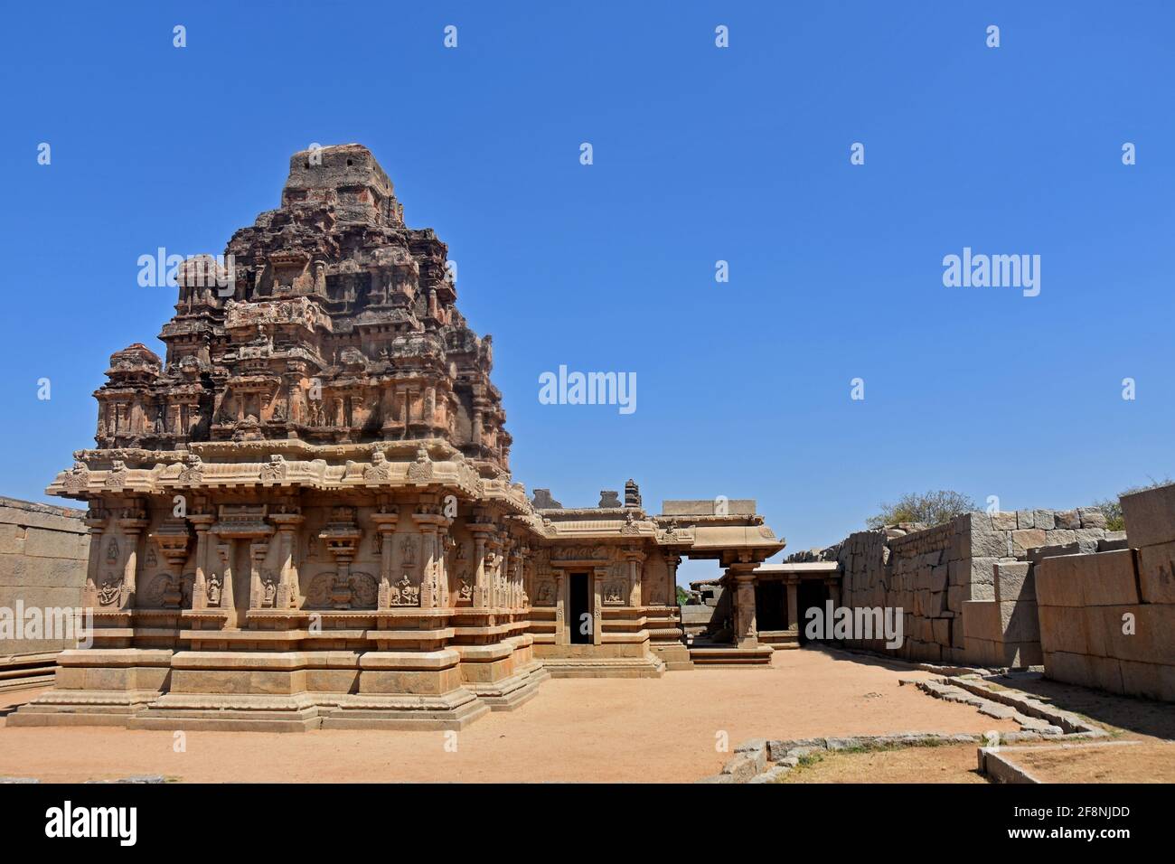 Hazara Rama Templo mong las ruinas de Hampi del siglo 14th Imperio Vijayanagara en Hampi, Karnataka, India Patrimonio de la Humanidad de la Unesco Foto de stock