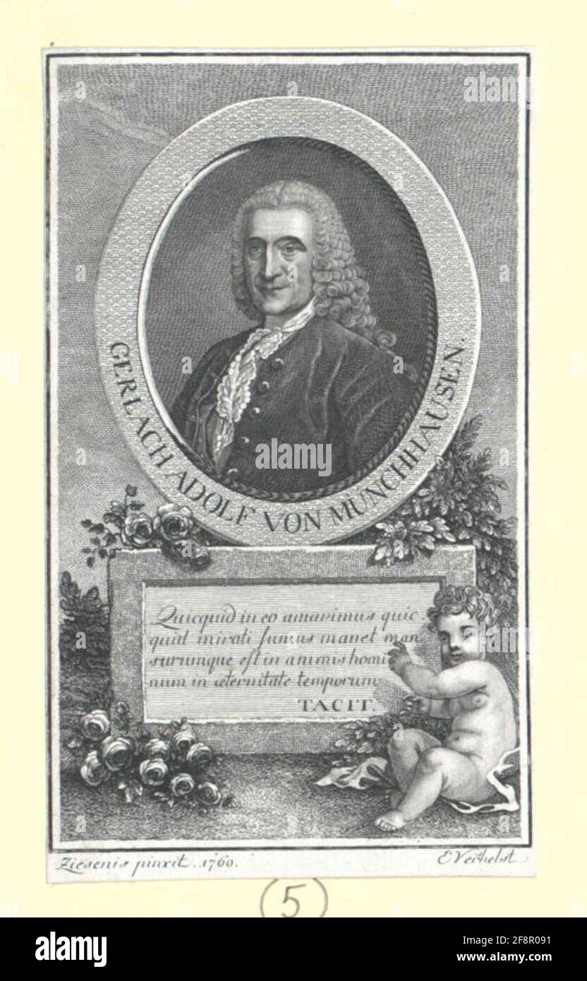 Münchhausen, Gerlach Adolf Freiherr von. Foto de stock