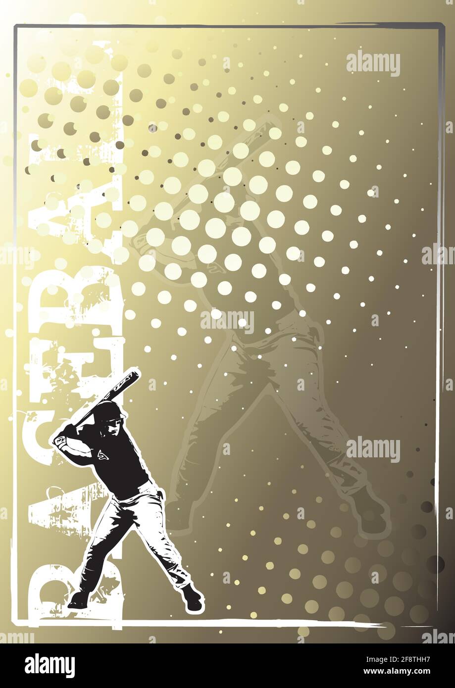 fondo del cartel de béisbol Imagen Vector de stock - Alamy