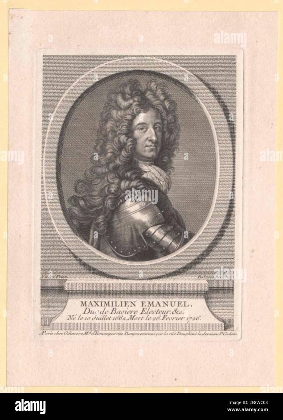 Maximiliano II Emanuel, elector de Baviera. Foto de stock