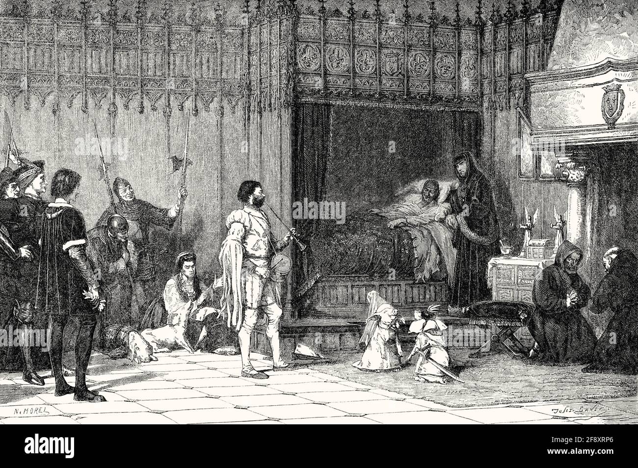 Entretenimiento para el rey francés Louis XI, 1423 – 1483 Foto de stock