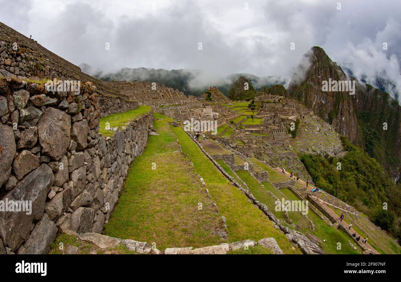 Machu Pichu, sitio histórico del Perú Foto de stock