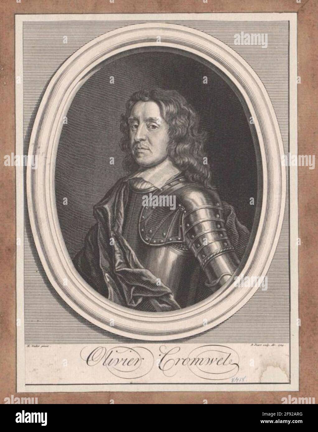 Cromwell, Oliver Cabeza: Picart, Bernard Foto de stock