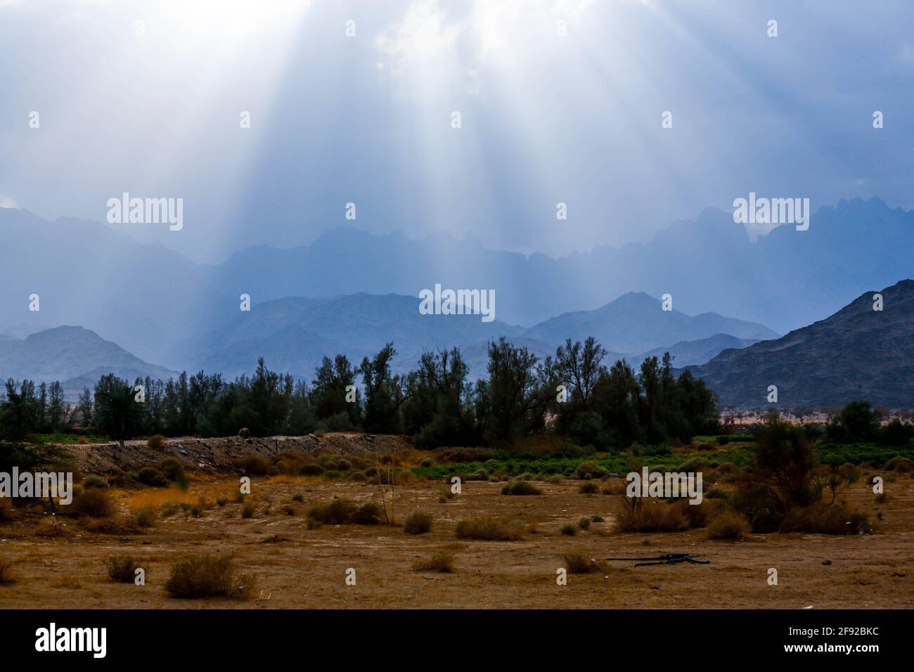 Paisajes de las montañas Al Hada cerca de Taif, Arabia Saudita Occidental Foto de stock