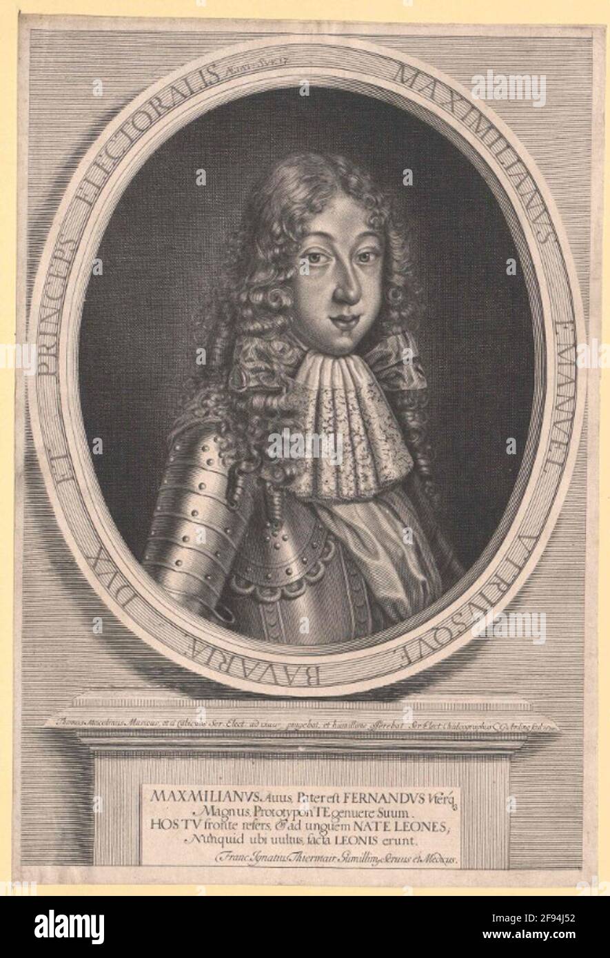 Maximiliano II Emanuel, elector de Baviera. Foto de stock