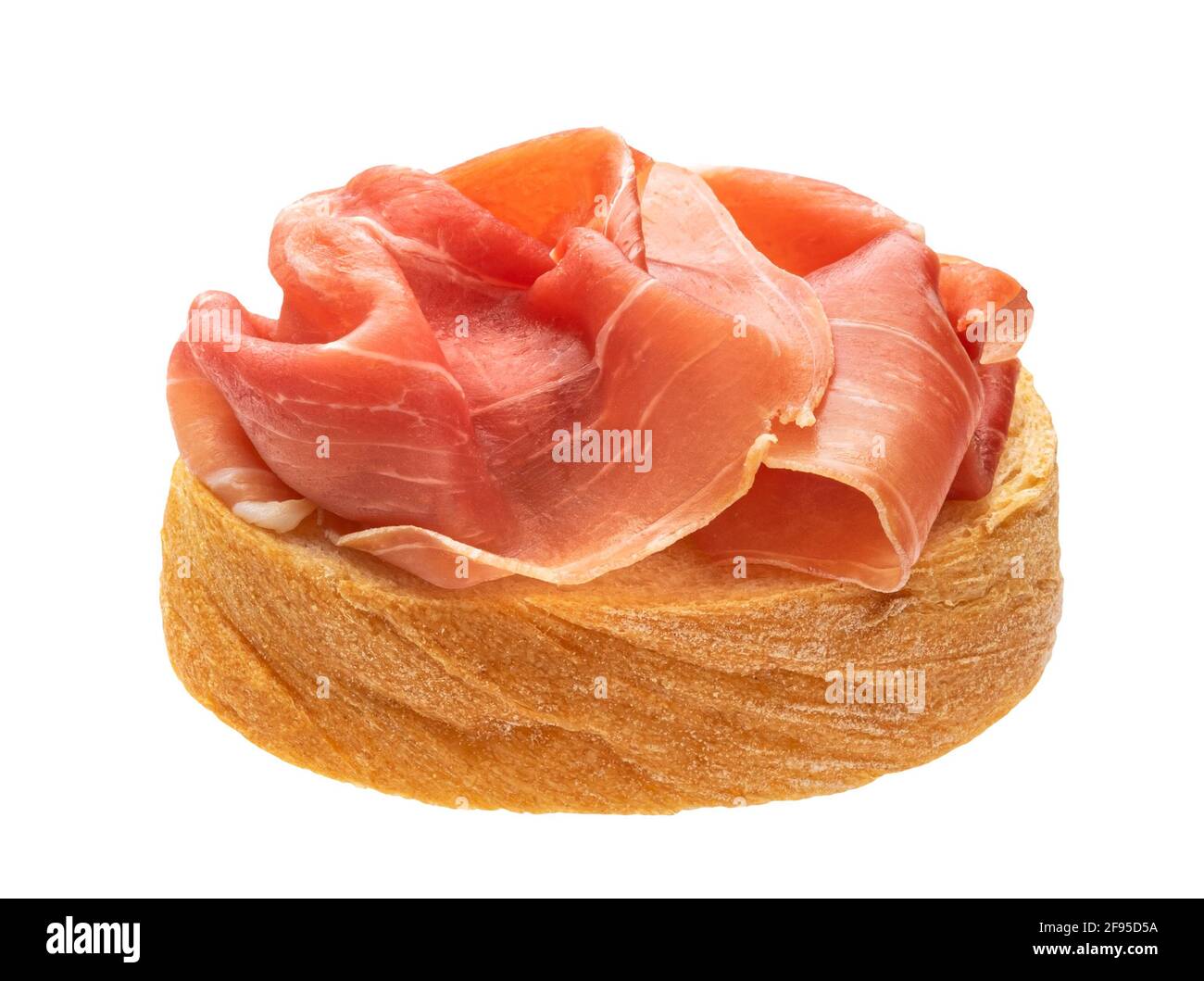 Pan con prosciutto aislado sobre fondo blanco Fotografía de stock - Alamy