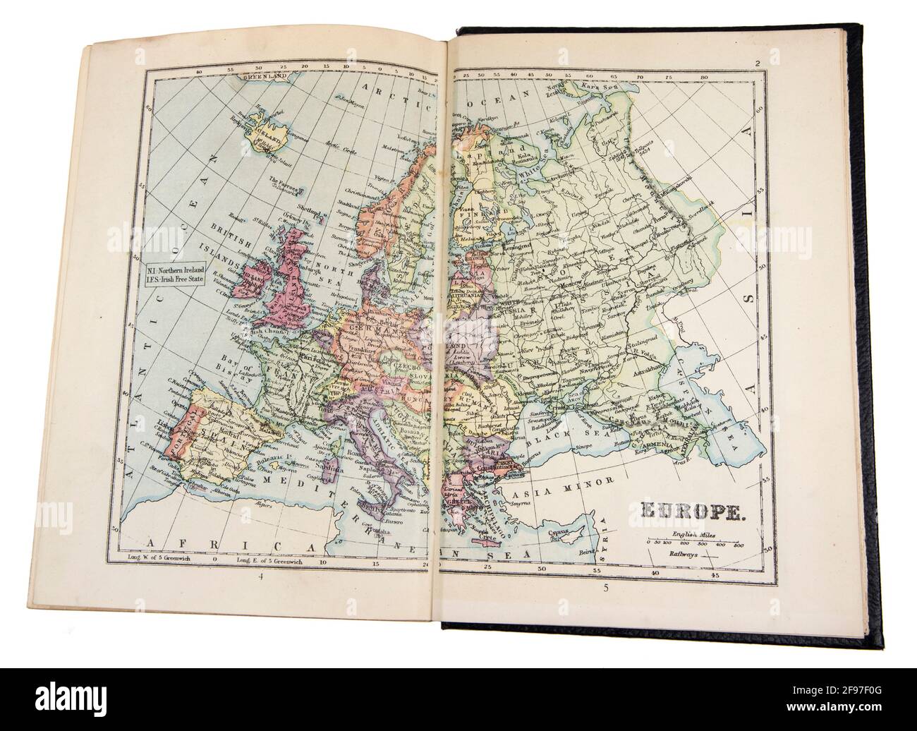 Mapa de Europa la Enciclopedia Normativa y Atlas Mundial, por Odhams en 1932 Fotografía de stock - Alamy