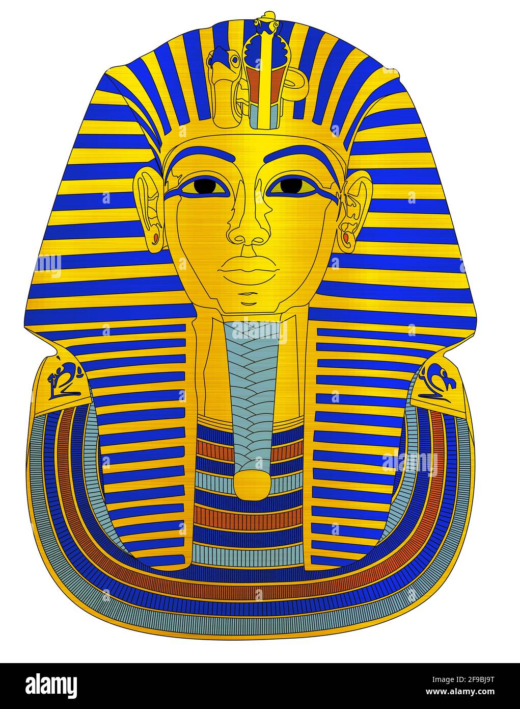 Faraón Tutankhamon ilustración metálicos tumba arqueologia Egipto