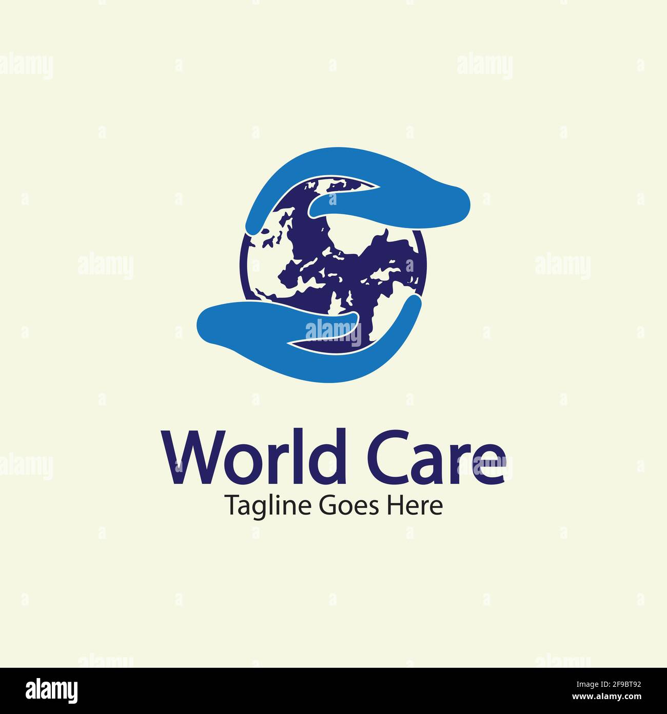 World Care Logo Template Design Vector, Emblem, Concepto de diseño