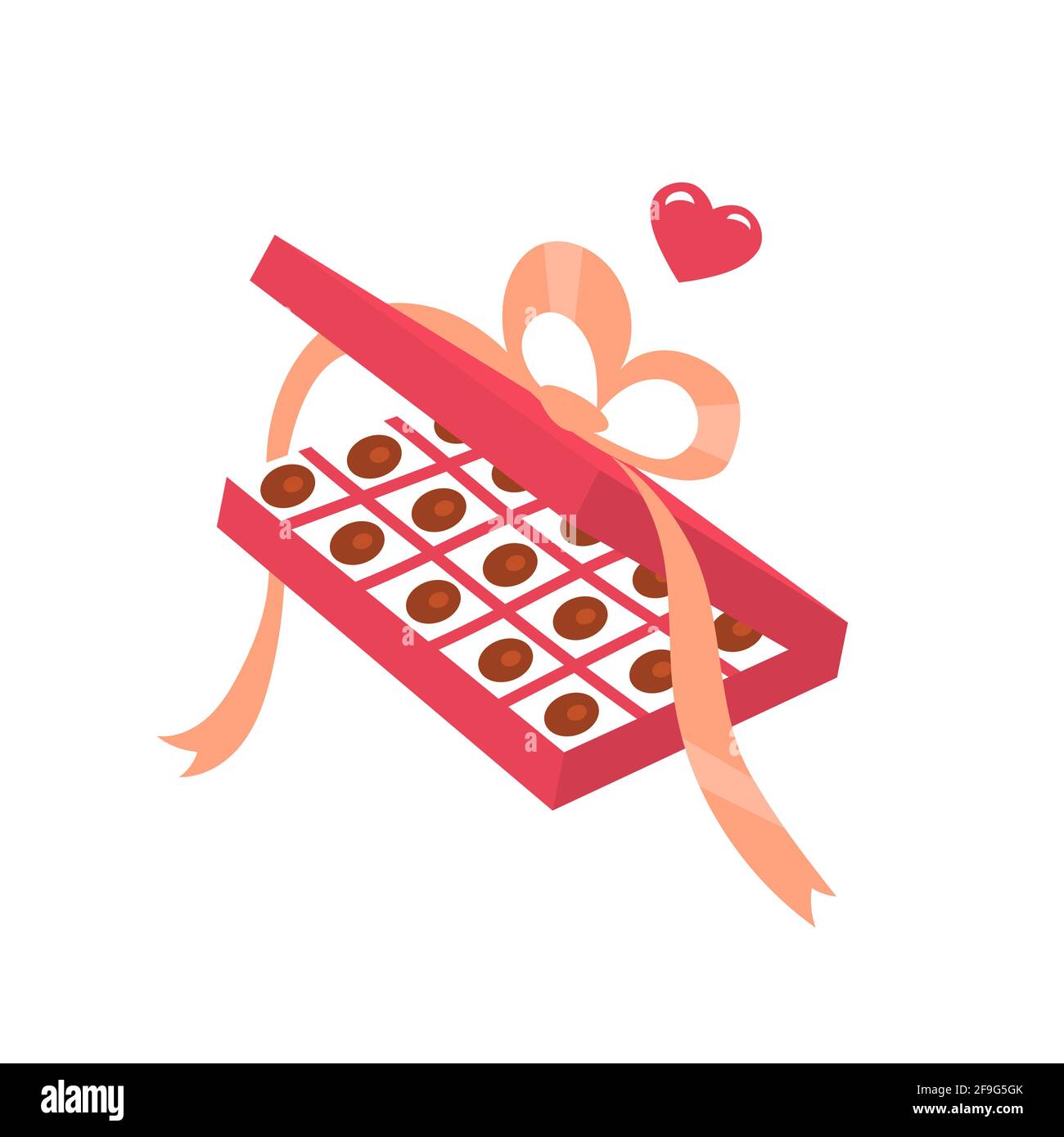 Caja De Chocolates En La Forma Del Corazón Ilustración del Vector -  Ilustración de aniversario, forma: 116783204