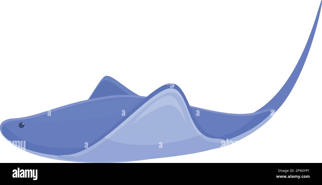 Icono de raya atlántica. Dibujo animado del icono de vector de raya  atlántica para diseño web aislado sobre fondo blanco Imagen Vector de stock  - Alamy