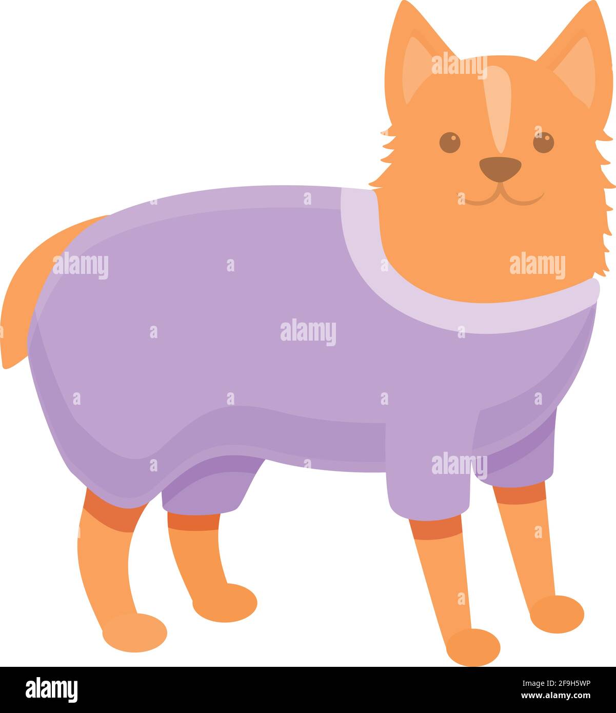 Icono de ropa de perro violeta. Dibujo animado de la ropa de perro violeta  vector icono para el diseño web aislado sobre fondo blanco Imagen Vector de  stock - Alamy