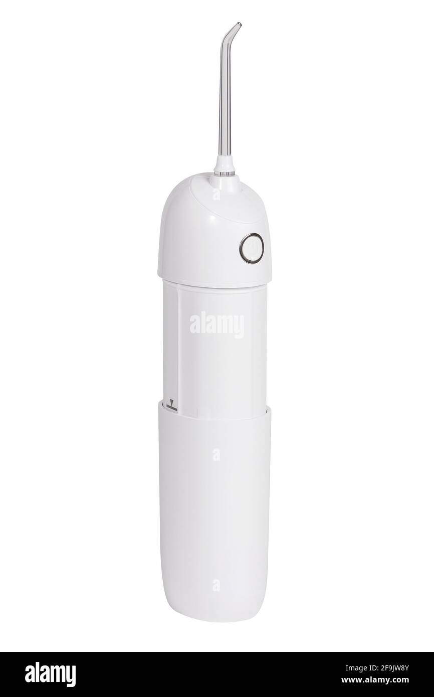 Irrigador oral portátil recargable lleno de agua. Un aspirador de agua  dental sin cable Fotografía de stock - Alamy