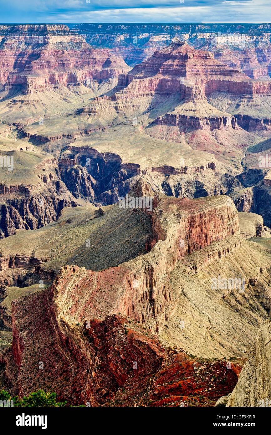 Gran Cañón. Arizona EE.UU.. Mirador panorámico en el South Rim Foto de stock