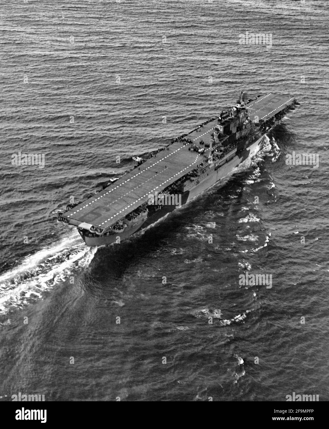 Fotografía del USS Enterprise (CV-6) - Agosto de 1944 Foto de stock