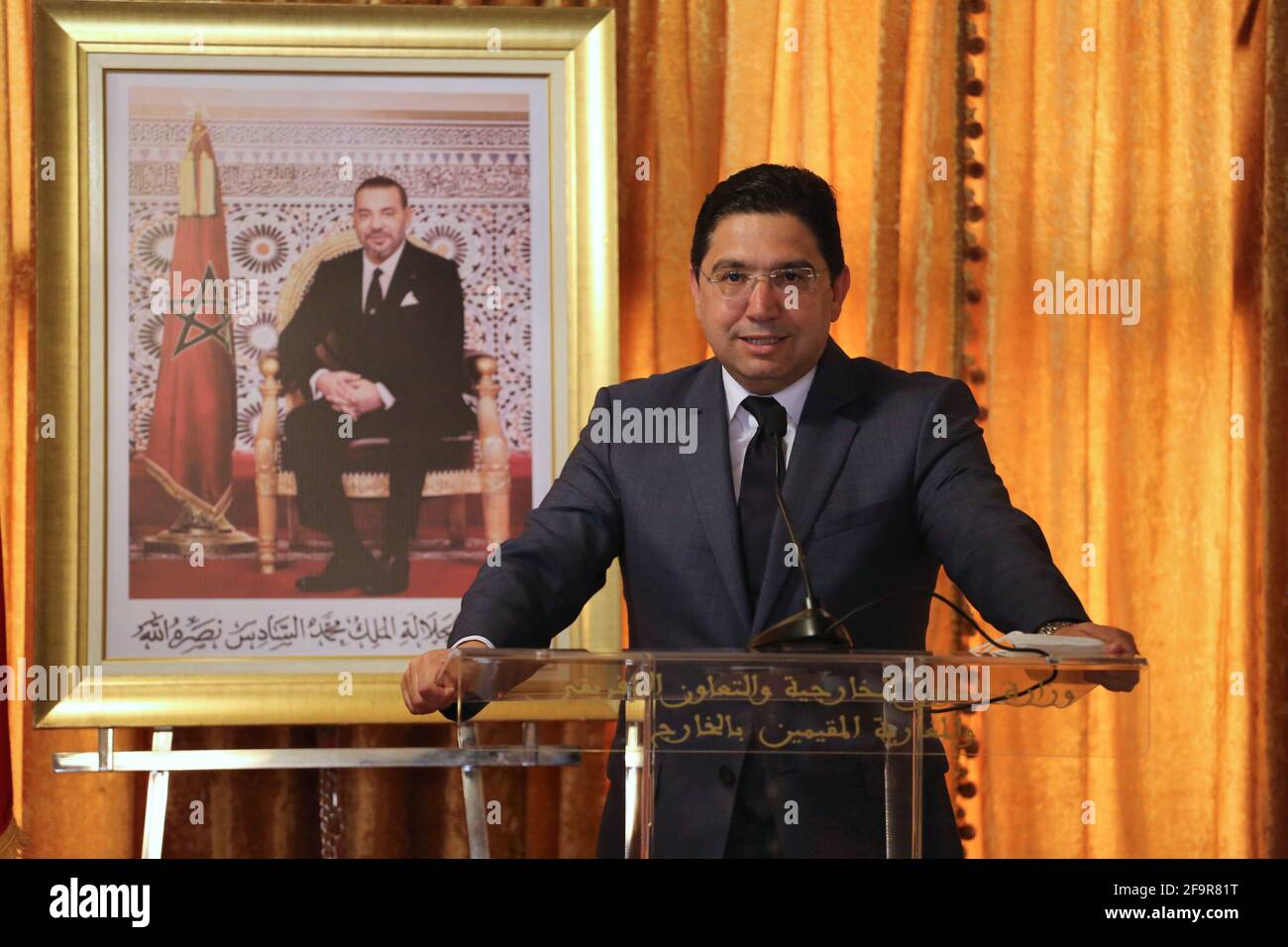 Nasser BOURITA, Ministro de Relaciones Exteriores, Cooperación Africana y expatriados marroquíes, Foto de stock