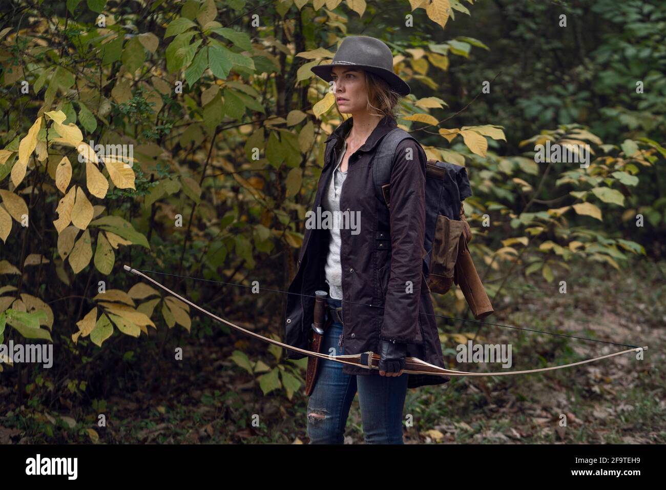 The Walking Dead (Serie de TV) Temporada 10 protagonizada por Lauren Cohan como Maggie Foto de stock