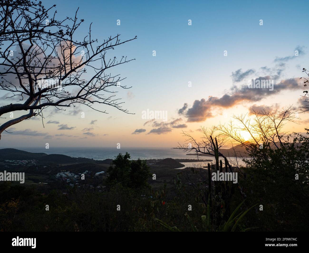 La bahía de Marin es una de las más hermosas Bahías de Martinica Foto de stock