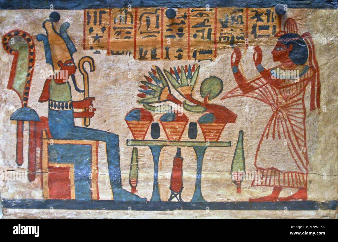 Pintura egipcia. Museo del Louvre Foto de stock