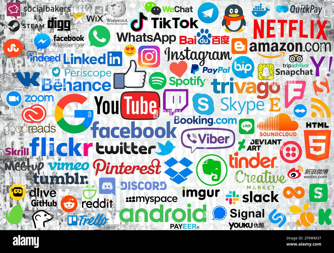 redes sociales, diseño de fondo de redes sociales Fotografía de stock