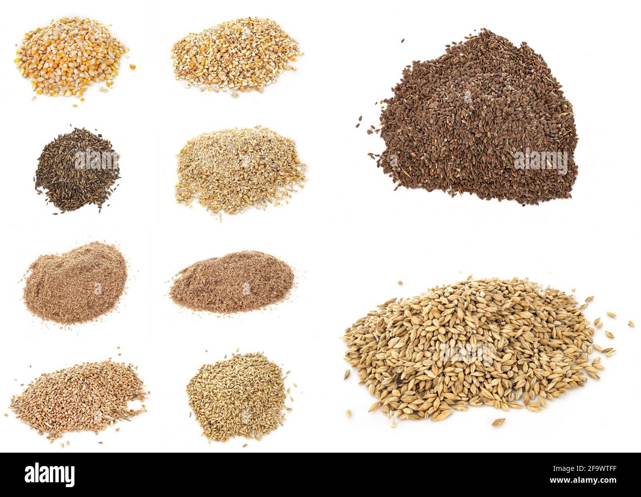 cuadro compuesto de cereales para la alimentación animal Foto de stock