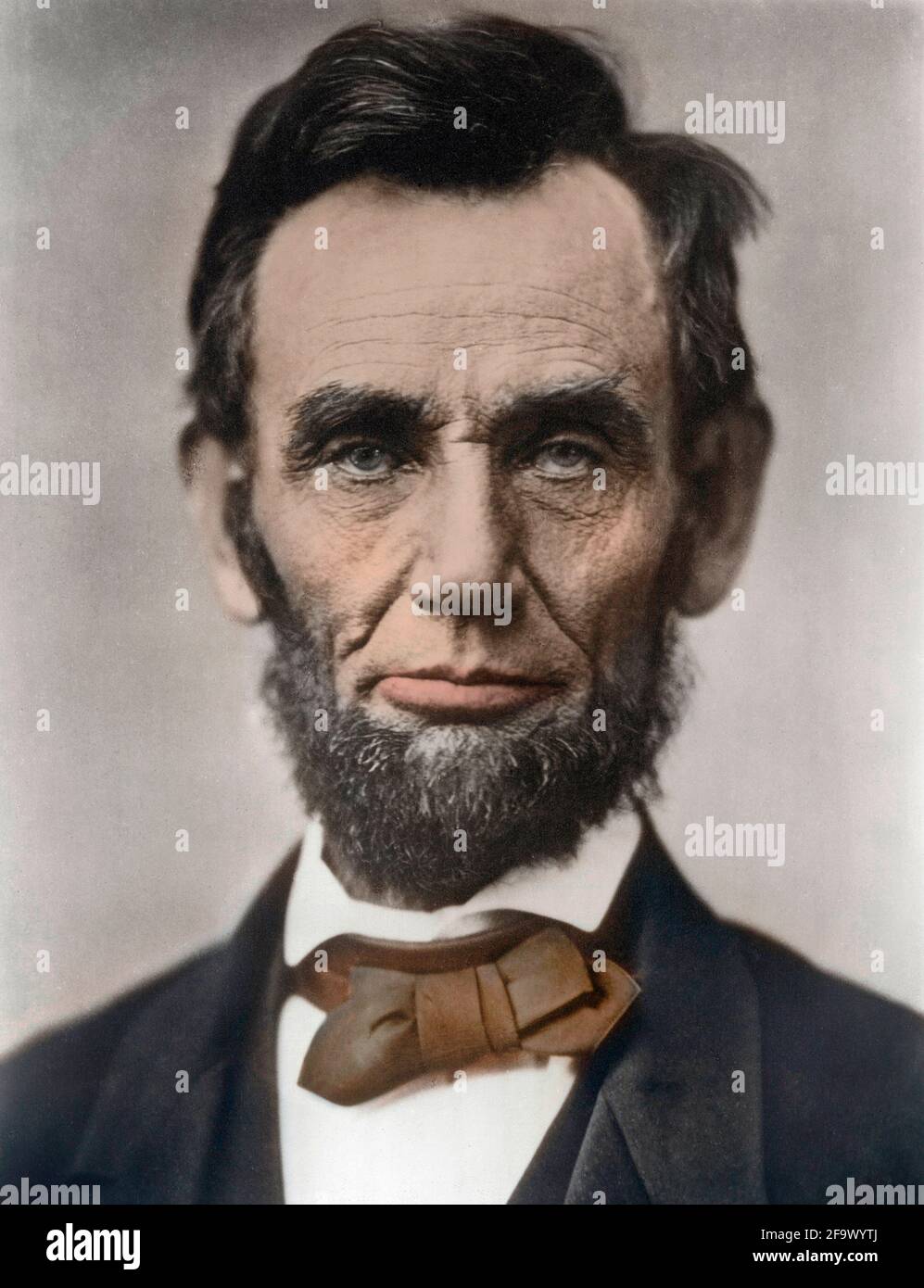 Retrato de Abraham Lincoln por Alexander Gardner Foto de stock