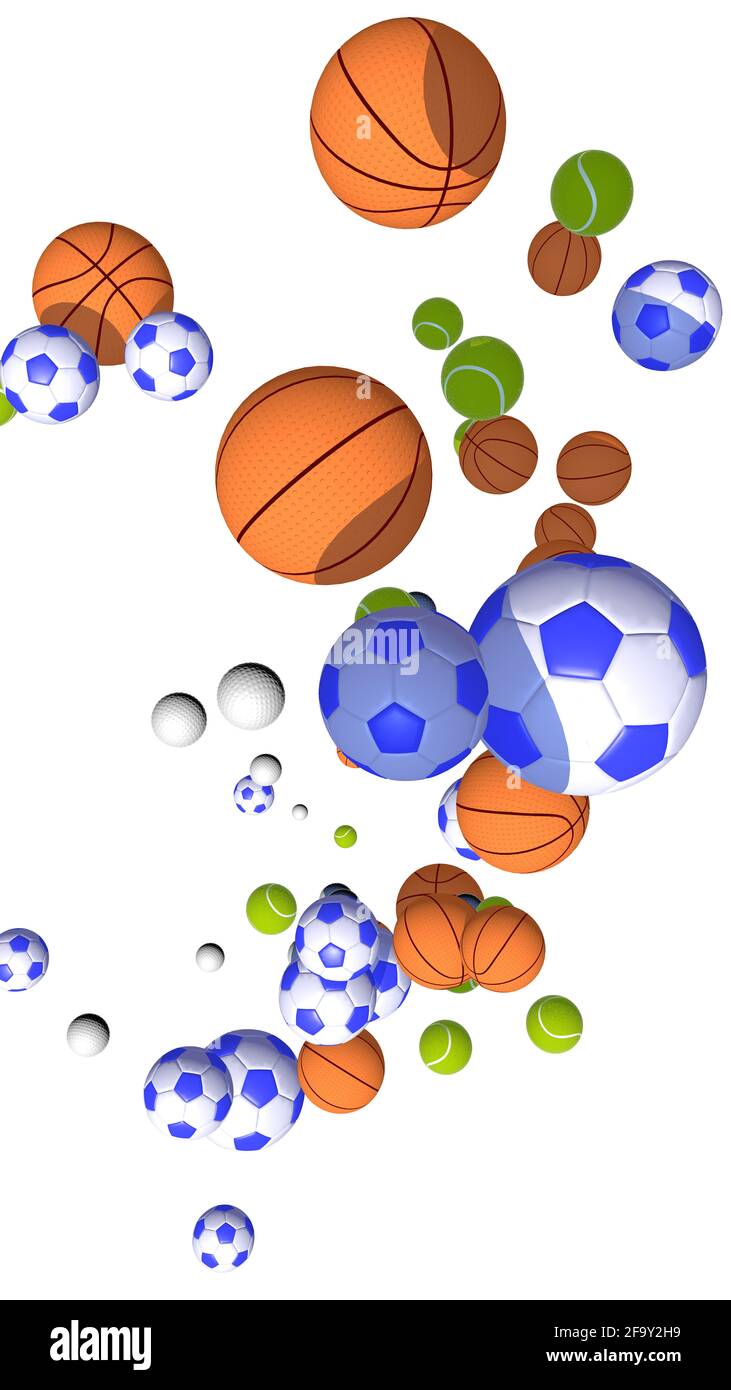 Fútboles De Los Balones De Fútbol 3D - Fondo Stock de ilustración -  Ilustración de concepto, bola: 97832554