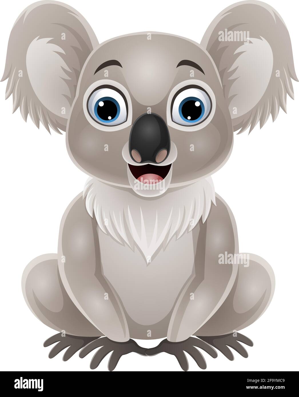 Dibujos Animados Lindo Bebe Koala Sentado Imagen Vector De Stock Alamy