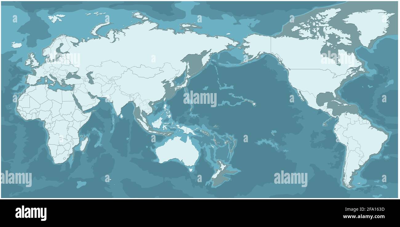 mapa del mundo. topografía moderna mapa del mundo vector. Foto de stock