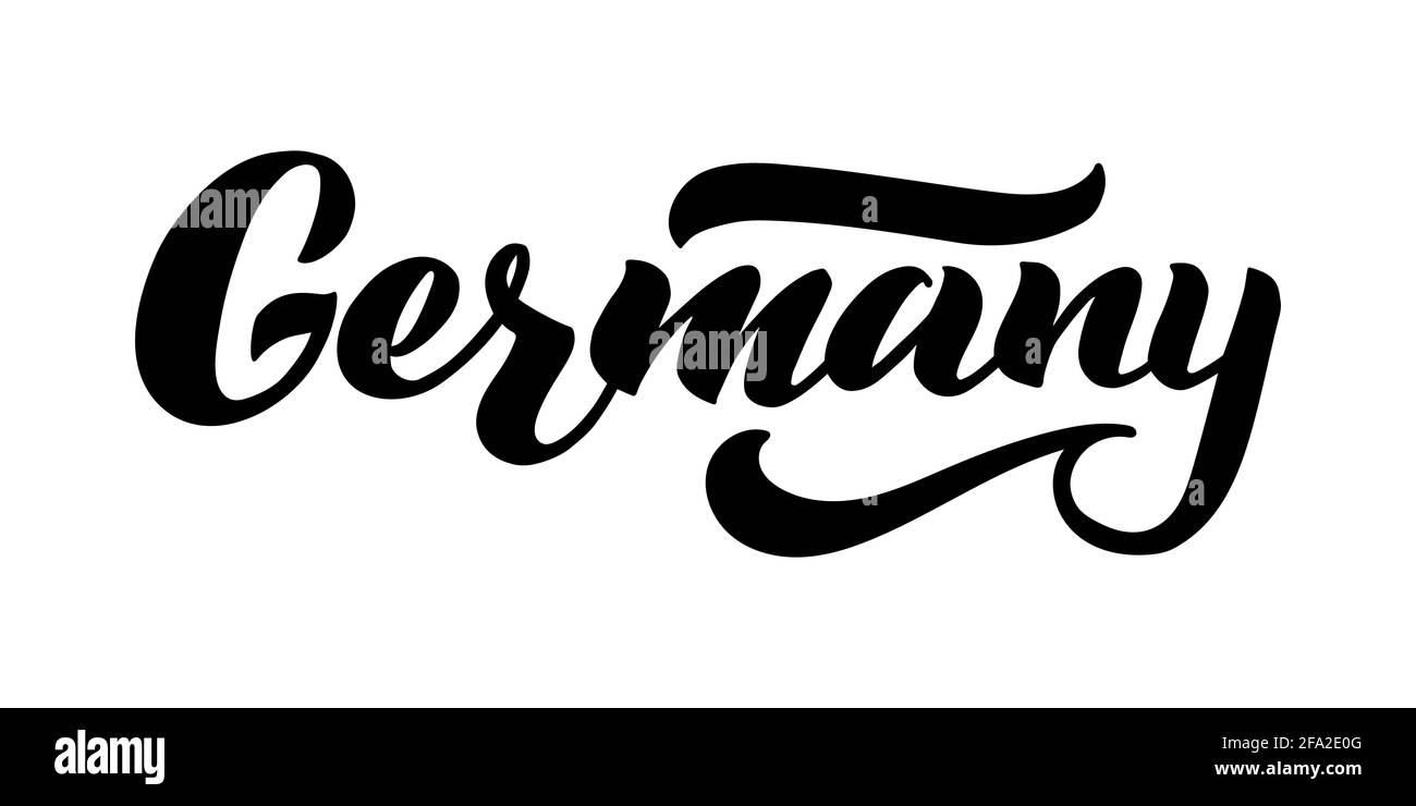 Letras de vectores en Alemania. Diseño del nombre del país para