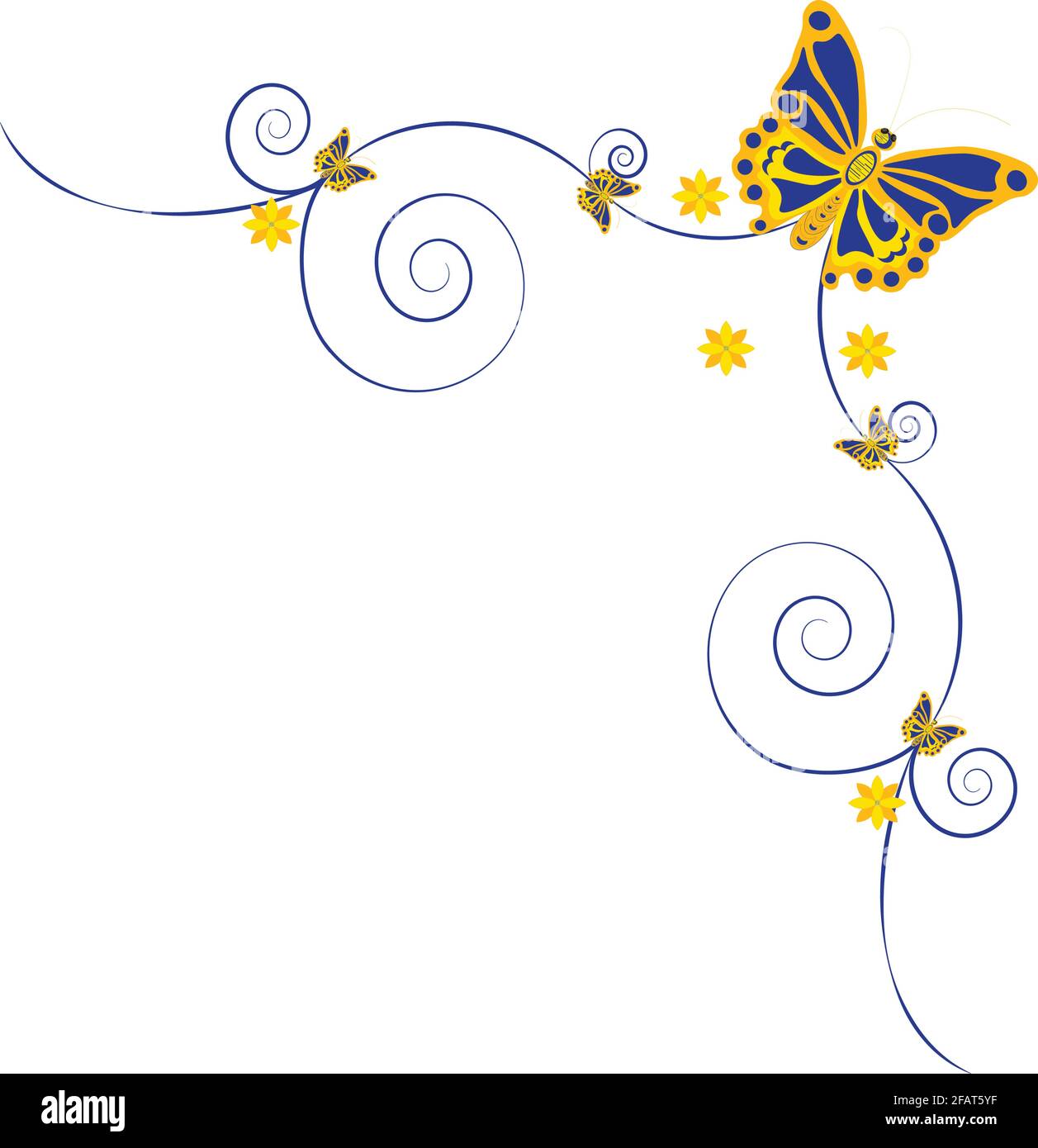 Cinco mariposas Imágenes vectoriales de stock Alamy