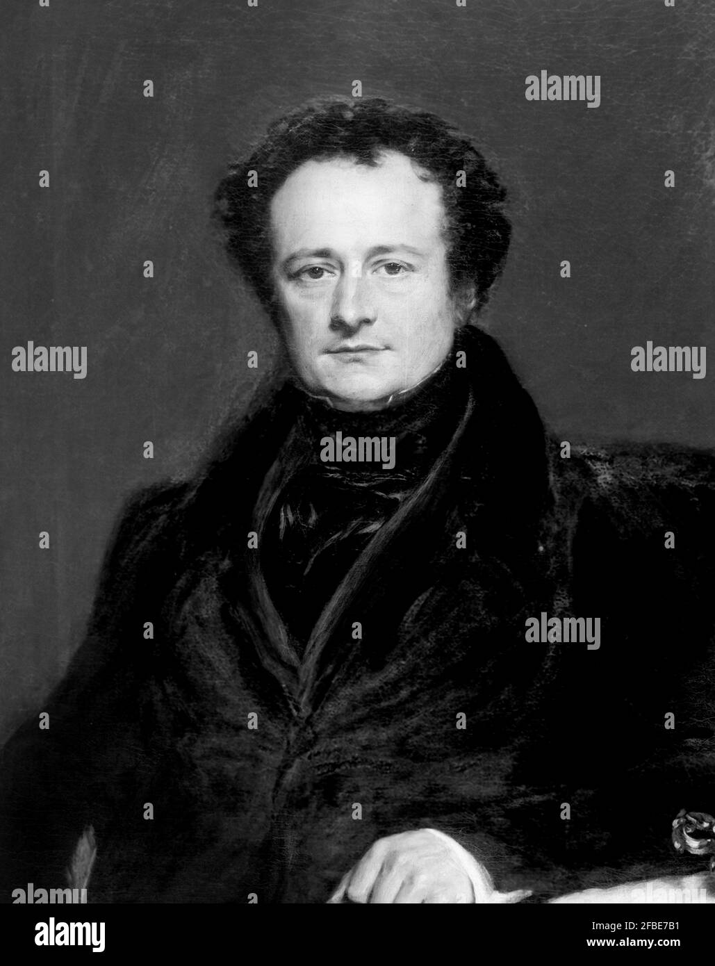 Daniel O'Connell (Dónall Ó Conaill, 1775-1847), fotografía de un retrato de Martin Archer Shee, c. 1810-30 Foto de stock