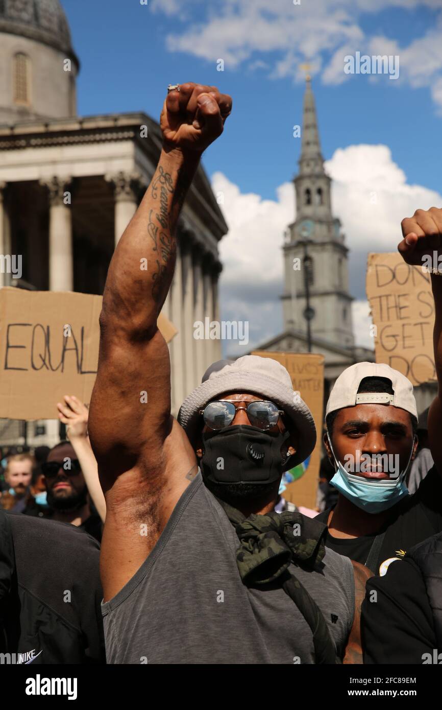 Protestas del BLM, Londres, 2020 Foto de stock